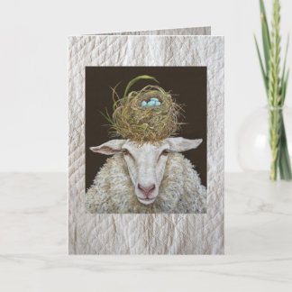 Judith the fårcard on quiled bakgrund kort