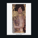 Judith with Head Holofernes by Gustav Klimt Vykort<br><div class="desc">Judith with the Head Holofernes by Gustav Klimt.

Judith with the Head Holofernes (Destroyed) Masterast by Gustav Klimt.

 Gustav Klimt: Österrikiska symbolmålare och en av de mest framstående medlemmarna i Seessionsrörelsen i Wien. Hans stora verk omfattar målningar,  mord,  skisser och andra konstföremål.</div>