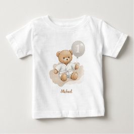 Judo Bear’s First Belt" – 1st Birthday White Belt T Shirt