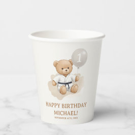 Judo Bear Turns One" – 1st Birthday 【Black-belt】