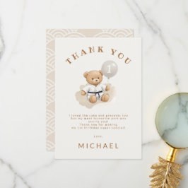 Judo Bear Turns One" – 1st Birthday 【Black-belt】 Tack Kort