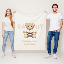 Judo Black Belt Bear Baby Shower Collection Fleecefilt