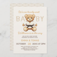 Judo Black Belt Bear Baby Shower Collection 