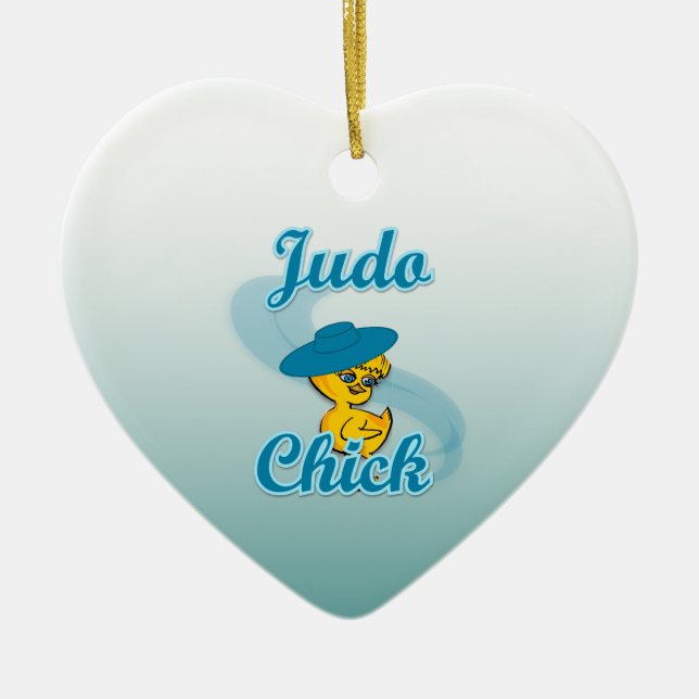 Judo Chick #3 Julgransprydnad Keramik (Framsidan)