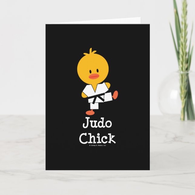 Judo Chick Greeting Cards Kort (Framsida)