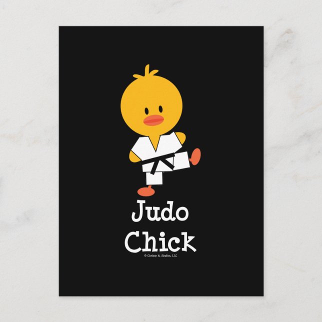 Judo Chick Postcard Vykort (Framsida)