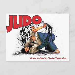 Judo Choke Out Vykort
