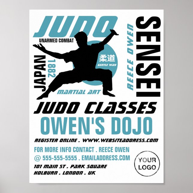 Judo Design, Judo Classes Advertising Poster (Framsidan)