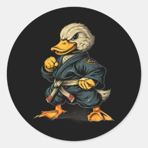 Judo Duck MMA Taekwondo Duck Kung Fu Duck Martial Runt Klistermärke