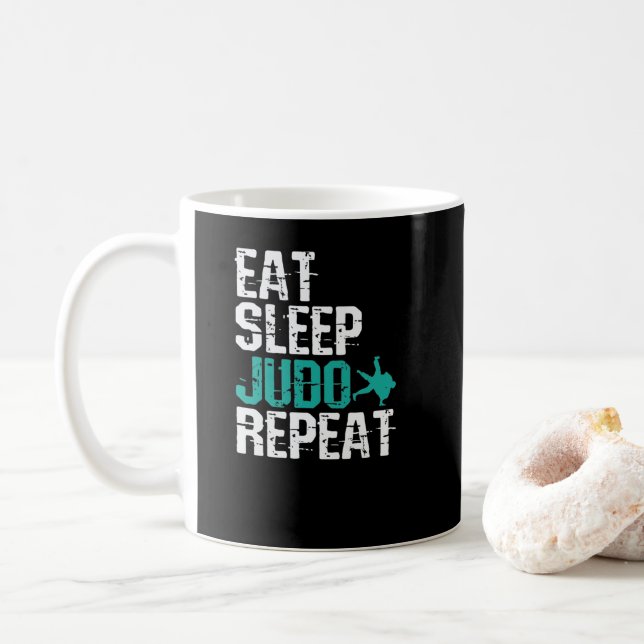 Judo Eat Sleep Judo Repeat Kaffemugg (Med munk)
