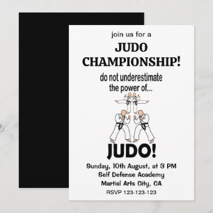 Judo Fighter Self Defense Taekwondo Judo Inbjudningar