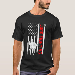 Judo Fighting US Flagga Judo Martial Arts Judo T Shirt