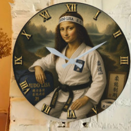 Judo Funny Mona Lisa Martial Arts Gift Stor Klocka