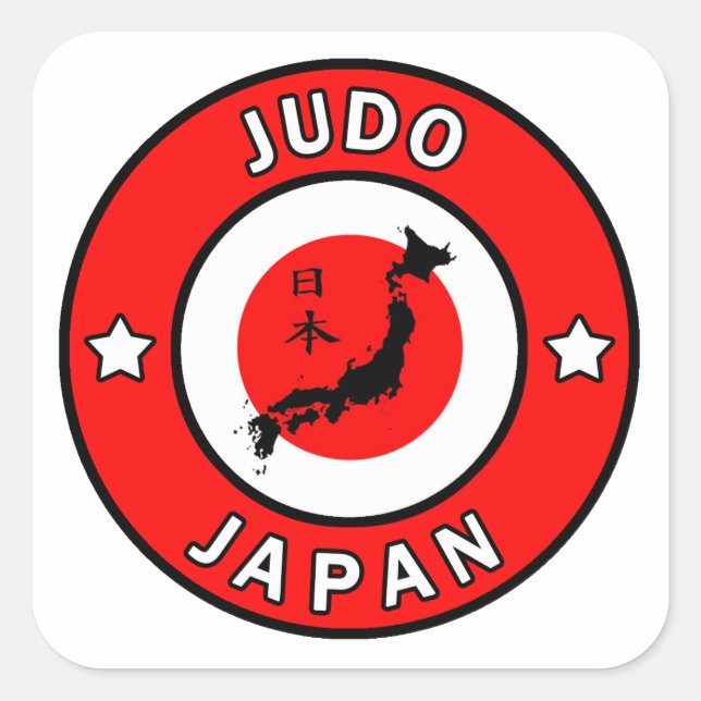 Judo Fyrkantigt Klistermärke (Framsida)