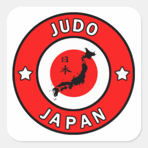 Judo Fyrkantigt Klistermärke