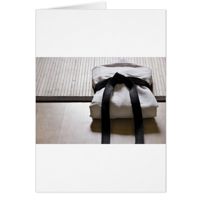 Judo Gi på Tatamimat Hälsningskort (Framsidan)