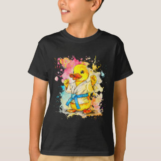 Judo gummiand Natur kickboxning Taekwondo T Shirt