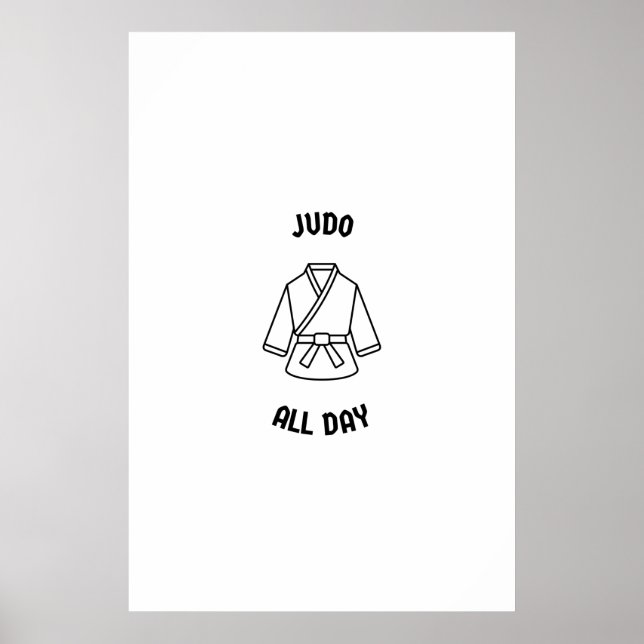 Judo hela dagen poster (Framsidan)