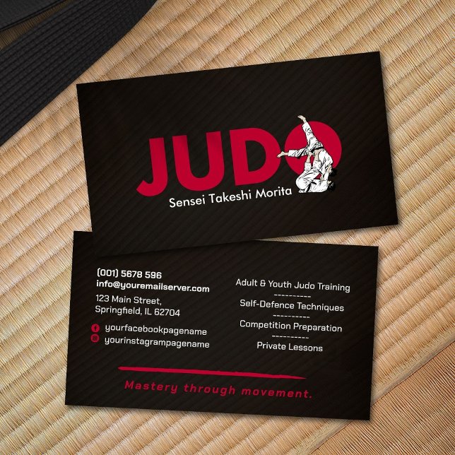 Judo instructor - Kanji and Judoka  Visitkort (Skapare uppladdad)