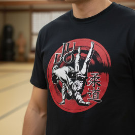 Judo Kanji and Rising Sun Throw - Martial Arts  T Shirt