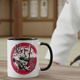 Judo Kanji och Rising Sun Throw - kampsport Mugg