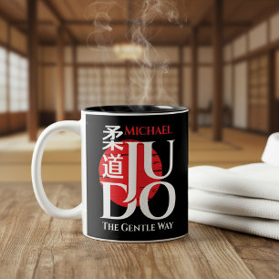 Judo -Kanji, Uppgående Sol Två-Tonad Mugg