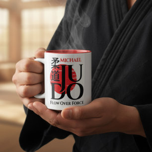 Judo -Kanji, Uppgående Sol Två-Tonad Mugg