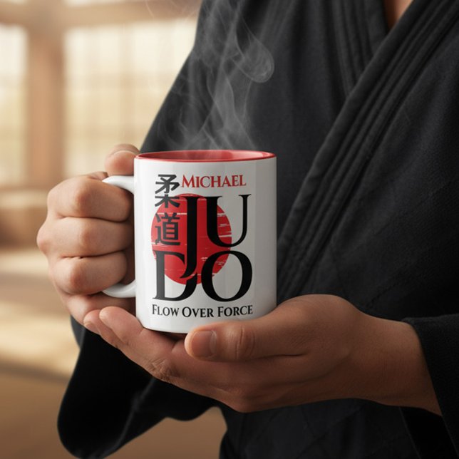 Judo -Kanji, Uppgående Sol Två-Tonad Mugg (Skapare uppladdad)