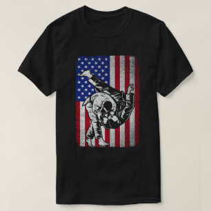 Judo Martial Arts USA Amerikanska Flagga Judoist M T Shirt