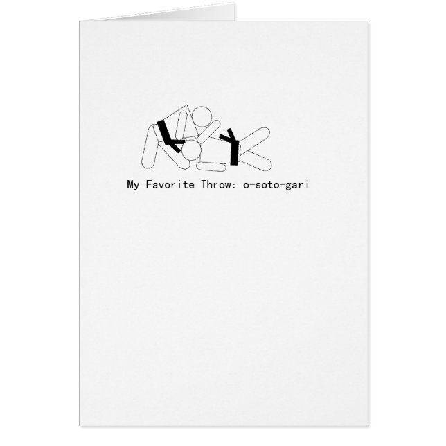 Judo mitt Fav kast Osoto Gari Hälsningskort (Framsidan)