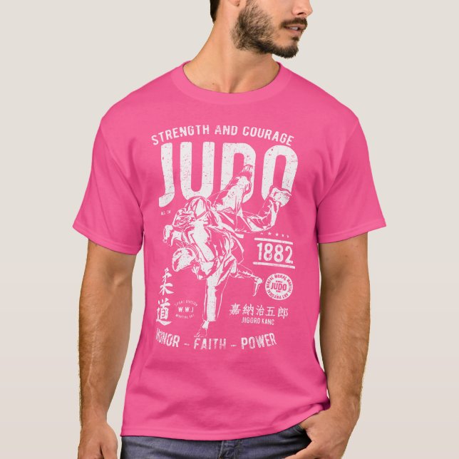 Judo Mma Martial Arts Strength Courage Honor Faith T Shirt (Framsida)