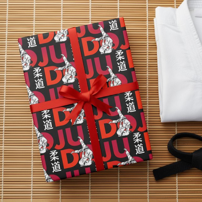 Judo-mönster - Djärvt och Dynamiskt Presentpapper (Skapare uppladdad)