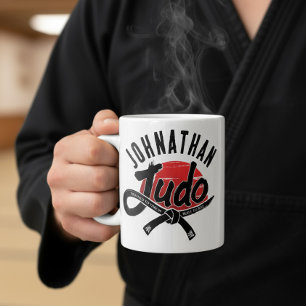 Judo - Svart bälte - Uppgående sol Kaffemugg