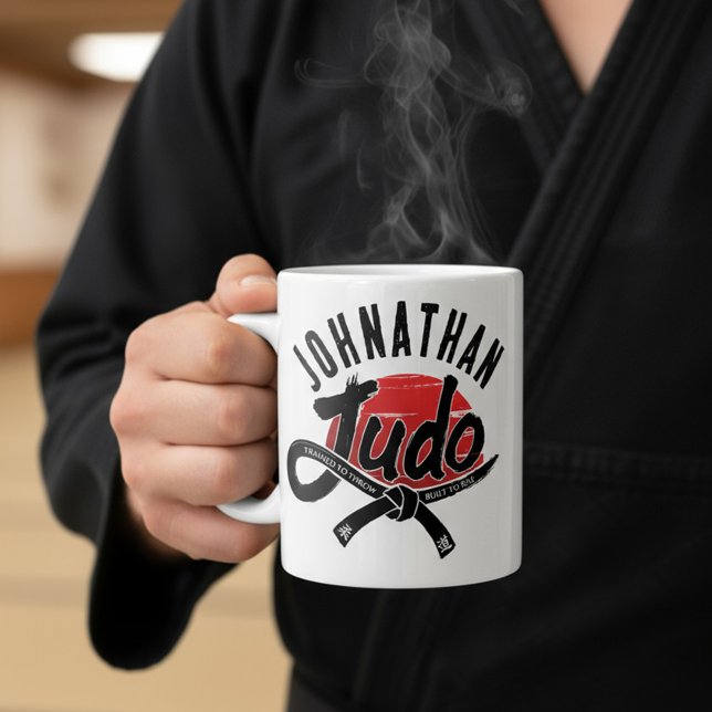 Judo - Svart bälte - Uppgående sol Kaffemugg (Skapare uppladdad)