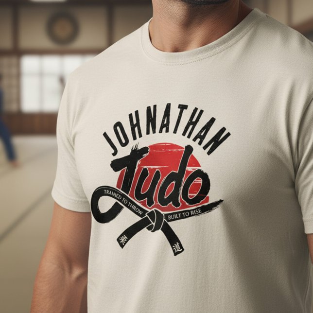Judo - Svart bälte - Uppgående sol T Shirt (Skapare uppladdad)