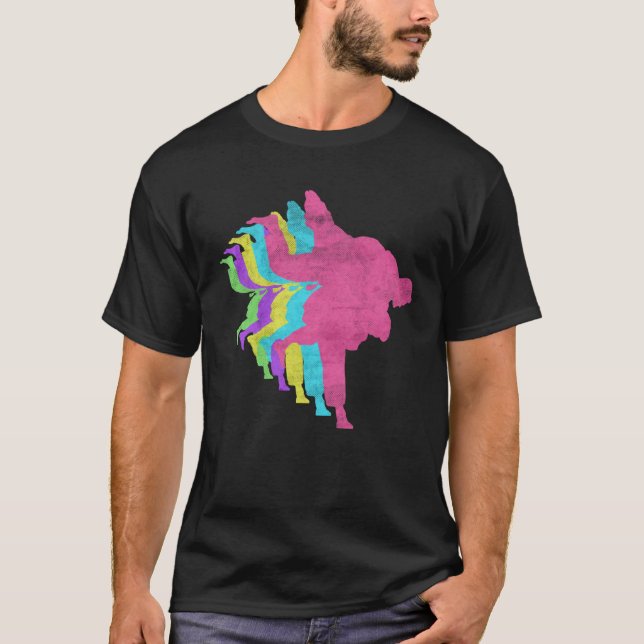 Judo Throw 80s Färg 1980-talet T Shirt (Framsida)