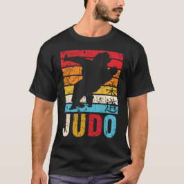 Judo Ura Nage Judoka Retro Sunset T Shirt