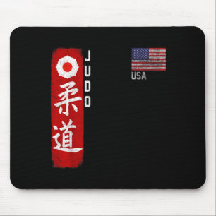 Judo USA Amerikansk Flagga Judoka Dojo Kampkonst Musmatta