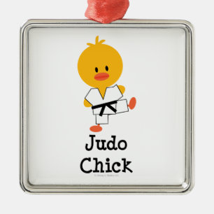 Judochickprydnad Julgransprydnad Metall