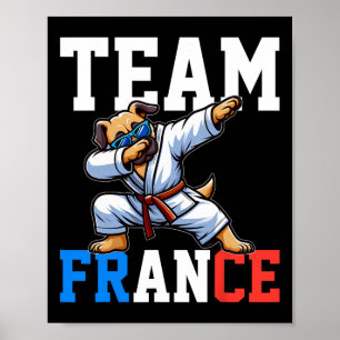 Judoka Kimono Karateka Hund Judo Dab Animerad Chil Poster