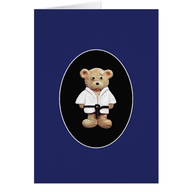 Judosvartbälte Hälsningskort (Framsidan)