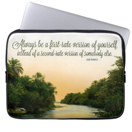 Judy Garland Inspirational Quote "First rate" Laptop Fodral