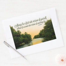 Judy Garland Inspirational Quote "First rate" Rektangulärt Klistermärke