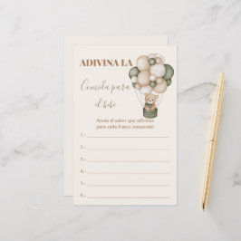 Juego para Baby Shower Adivina la comida