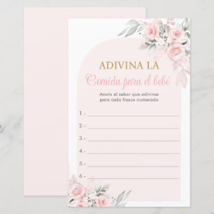 Juego para Baby Shower Adivina la comida
