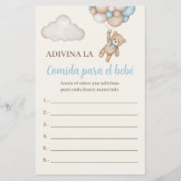Juego para Baby Shower Adivina la comida