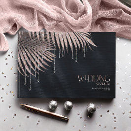 Juel Handflatan Löv Bröllop Ro Guld/marin ID830 Gästböcker