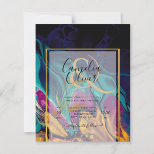 Juel Tones BRÖLLOP BLÄCK Plum Lila Teal Navy Guld