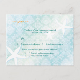 Jueled Beach Wedding Menu Choice OSA Inbjudan Vykort