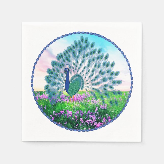 Jueled Peacock Pappersservett (Framsidan)
